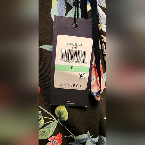 Floral print Tommy Hilfiger jersey shift dress    sz: 8 - NEW! - Picture 5 of 10